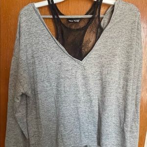 Grey off the shoulder sweater